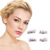 HOYUJI Magnetic false eyelashes, natural magnetic false eyelashes-no glue, best magnetic eyelashes, ultra-thin, easy to wear, 3D reusable, handmade eyelash elasticity (4 pcs/box)
