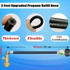 Propane Refill Adapter Hose with Gauge & Control Valve! Extend,