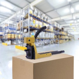 Manual Carton Closing Stapler,16 Gauge,1-3/8-Inch Crown,3/4-Inch Length Carton Staples,Carton Stapler,Corrugated Carton Staple Gun for Closing Cartons 12x3.15x10.5inch