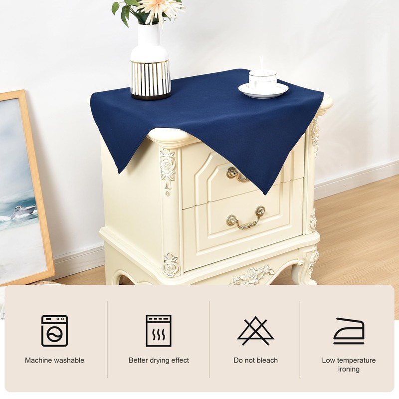 Wolkemer 2 Pack Small Square Tablecloth 24 x 24 Inch