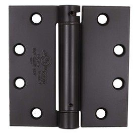 Stone Harbor Hardware Commercial Grade Self-Closing Door Hinge, 4-1/2 Inches, Square Corner, .134 Gauge, Matte Black