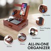Solid Wood Nightstand Organizer by SolaJoy, Docking Station, Gifts for