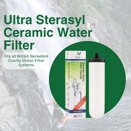 British Berkefeld Doulton Water Element Candle Compatible with Berkey Water Filter Replacement for BB9-2 Gravity Water Filter System 1- Single