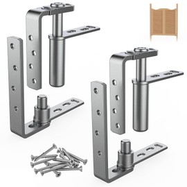 Heavy Duty Cafe Door Hinges 304 Stainless Steel,Saloon Door Hinges Self Closing for Louvre Doors,Swinging Doors (Silver, MID 2P)