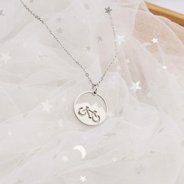 BAUNA Mountain Bike Necklace Travel Accessories Sport Pendant for Cyclist Cycling Lovers Mountain enthusiasts (Mountain Bike Necklace)