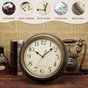 Plumeet Metal Wall Clock, 13'' Non Ticking Classic Silent Iron