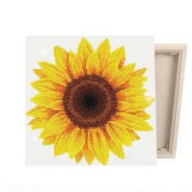 I Love Painting DIY Canvas Diamond Cross-stitch 30x30cm Single Sunflower / 아이러브페인팅 DIY캔버스형 보석십자수 30x30cm 한송이 해바라기