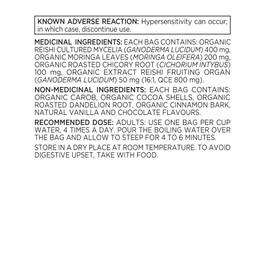 Four O'Clock Organic Herbalist Herbal Tea Immunity Vitality Reishi Moringa, Non Gmo Project, Kosher, Gluten-Free, 20 Teabags