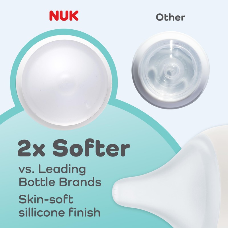 NUK Perfect Match Fast Flow Soft Silicone Nipple with Anti-Colic