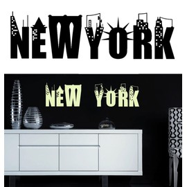 Decooo.be Wandtattoo New York (Sticker, Schwarz)