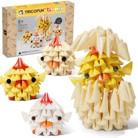 Tricofun Animals Little Chicks Set, Cute Animal kit Assembling Soft Building Toys Gifts for Kids and 6+ Interactive Building Toy for Kids, Boys, and Girls (1180-CHICKSET)