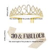 30th Birthday Sash, Gold Happy Birthday Girl Sash and Crown