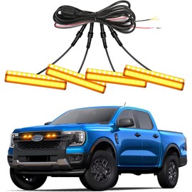 Sidi 4PCS LED Front Grille Lights for Ford Ranger 2019-2025 XL XLT Lariat Accessories
