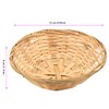 JEUIHAU 12 PCS 10 Inch Bamboo Bread Basket, Round Wicker