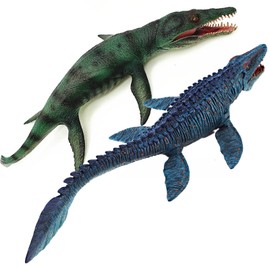 Gemini&Genius Mosasaurus and Kronosaurus Toys for Kids- Moveable Jaw Dinosaur Toys Giant Sea Monster- Great Gifts, Collection for Boys and Girls