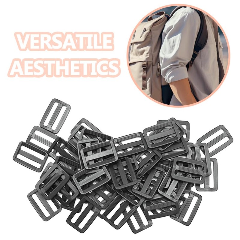 Hocansen Tri Glide Webbing Sliding Plastic Adjustable Backpack Ladder Buckle