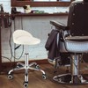 FNZIR Swivel Rolling Stool with Wheels Height Adjustable Stool Chair