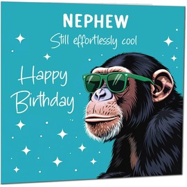 Funny Birthday Card for Great Nephew Another Year Older Funny Cool Monkey Hilarious Birthday Card from Great-Uncle Great-Auntie