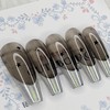 Smoke Aurora handmade nail tip - Square L / 스모크