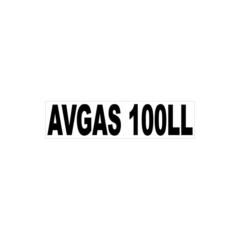 StickerTalk Avgas 100LL Vinyl Sticker, 12 inches by 3 inches