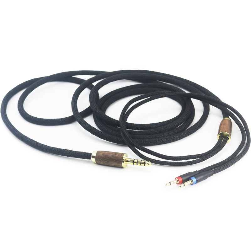 4.4mm Balanced Cable 6N OCC Copper Silver Plated Walnut Housing