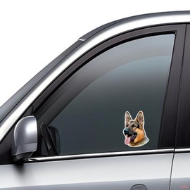 Car Sticker 15 cm German Shepherd Sticker German Shepherd Car Stickers Pet Dog Ripped Sticker Reflective Waterproof Car Sticker Car Bumper Rear Window Decor D2011#
