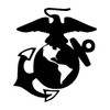Black Vinyl USMC Eagle, Globe, and Anchor Window Decal Pair