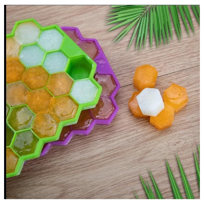 Ice Cube Trays with Lid (Blue)