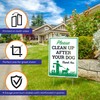 Clean Up After Your Dog Signs, (2 Pack) Double Sided