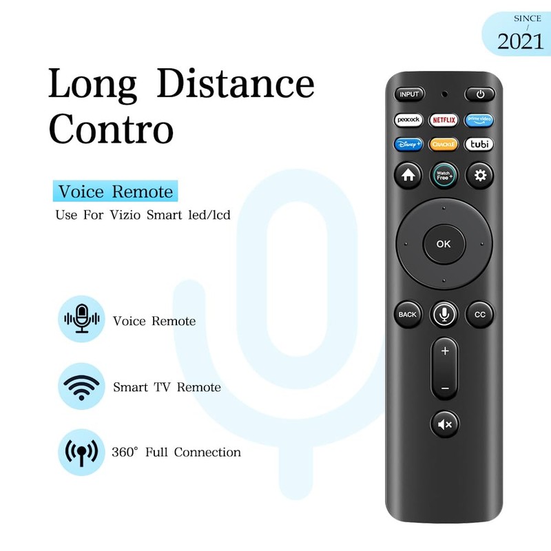 Voice Remote Control XRT260 for Vizio LED LCD HD 4K