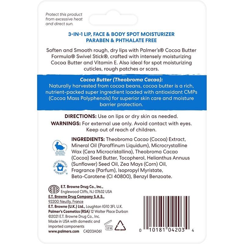 Palmer's Cocoa Butter Formula Swivel Stick, 0.5 Ounce (Pack of