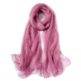 K-Elewon Solid Color Silk Feeling Scarf Fashion Scarves Wrap Long Lightweight Shawls for Women H01-06