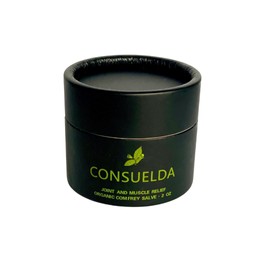 Consuelda Comfrey Salve, Hand Crafted, Organic, 2oz, Concentrated Balm for Muscles, Joints and Skin, Made in The USA.
