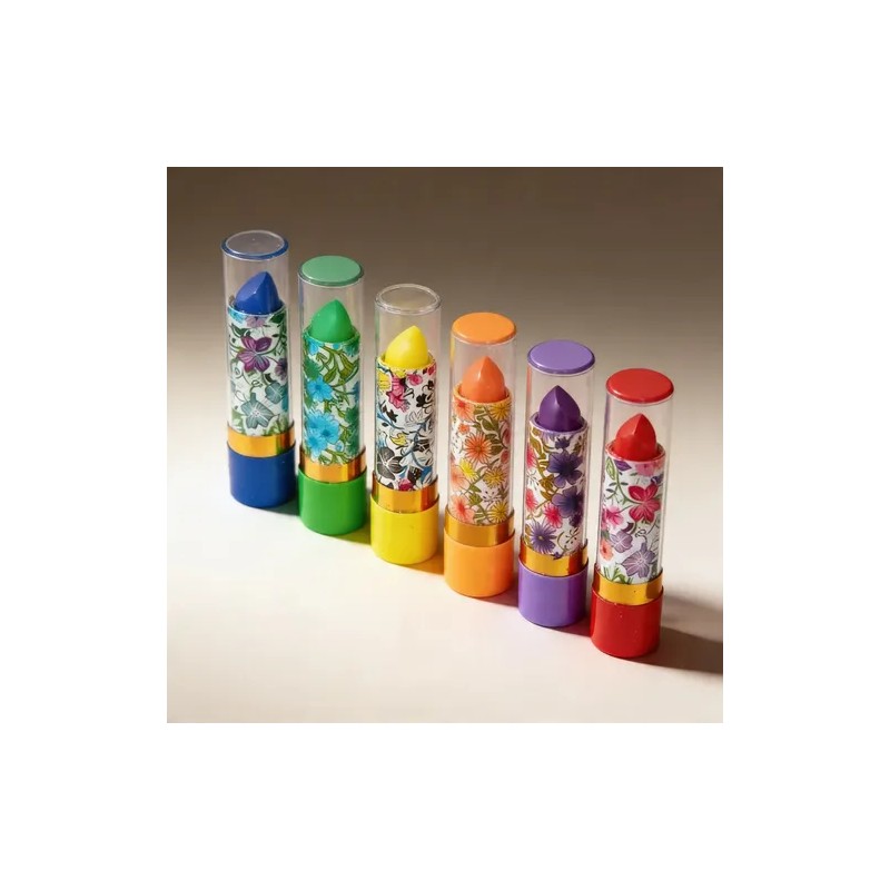 Pack 6pz De Labial Mágico Floral Para Labios Con Aroma