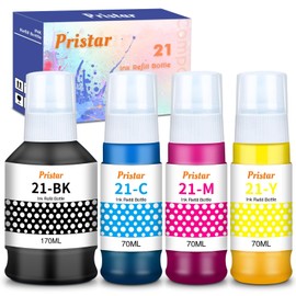 GI-21 GI21 G3270 G3290 Ink Refill Bottles Compatible for Canon 21 GI-21 GI21 Ink Refill Bottles Set for Canon G3270 G3290 G4280 G3260 G4270 G2260 G1220 G1230 G2270 G3272 MegaTank Printer (4 Pack)