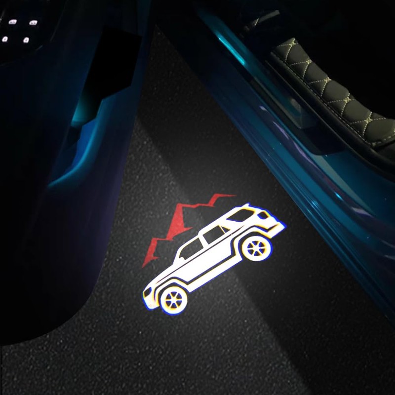 2 PCS Car Door Logo Lights Compatible for 4Runner 2010-present
