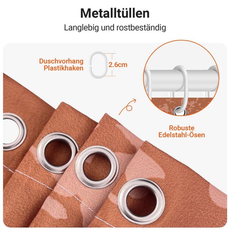 Lerores Shower Curtain 240 x 200 cm