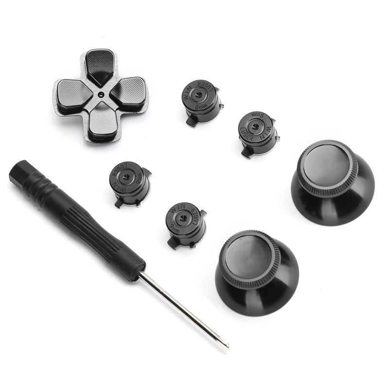 Game Controller Aluminum Alloy Buttons Thumb Stick Set Replacement Parts