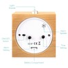 Navaris Analogue Wood Alarm Clock - Retro Table Clock with
