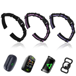 3 Pack Collar Replacement Strap, Durable Adjustable Dog Collar Replace Belt Reflective Replacement Nylon Collar Strap, for Shock Training Bark Wireless Fence E Collar Receivers