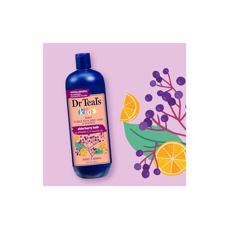 Dr Teal'S Gel De Baño 3 En 1 Para Niños,