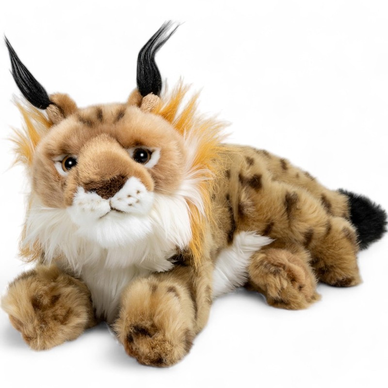 Carl Dick Lynx lying approx. 28 cm plush toy, stuffed