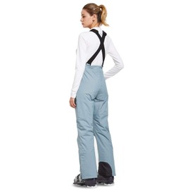 BALEAF Women's Insulated Waterproof Ski Bib Overalls Snow Windproof Snowboarding Pant Grey Size M