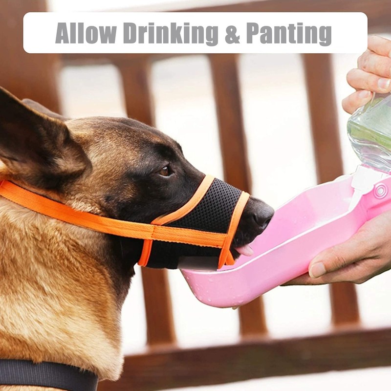 Muzzle for Dogs, Muzzle with Velcro Closure, Soft, Prevents Biting,