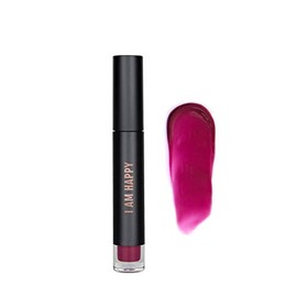 RealHer Lip Gloss - I Am Happy - Rich Cranberry - Hydrating, Lightweight, High Shine Without Stickiness - Provides Plumper, Fuller Lips
