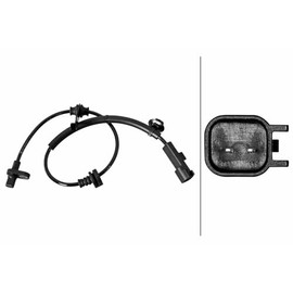 HELLA 6PU 358 218-771 Sensor Wheel Speed 2-Pin Cable 527 mm with Clamp