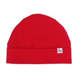 Gorro de jersey para recién nacidos, niños y niñas, con forro de satén sedoso, gorros para niños pequeños, 013 Cott Red, 6-36 Meses