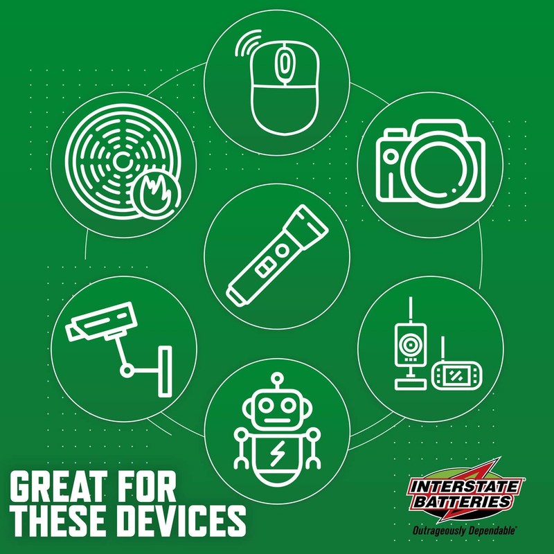 Interstate Batteries AAA Alkaline Battery (100 Pack) All-Purpose 1.5V High