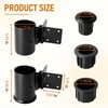 Stainless Steel Deck Umbrella Mount, Patio Railing Umbrella Holder Set