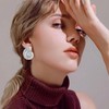 CWVHQ Bohemian Conch Shell Earrings for Women Statement Long Gold